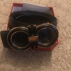 Black and Gold Ferragamo belt 32